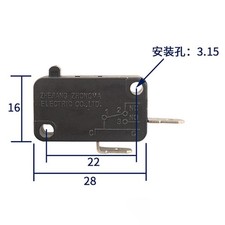 For Air Fryer Oven Electric Cooker KW7-0 125V 16A 3pins Micro Switch QTY:5pcs