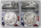 Pair of 2021 Type 1 & 2 American Silver Eagles - ANACS Graded MS70 !!