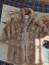 Vintage Mink Fur CAPE Stole Shrug Shawl Coat