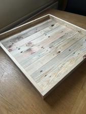 Rustic Solid wood square serving trays decorative trays handmade reclaimed wood