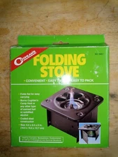 COGHLAN'S FOLDING EMERGENCY SURVIVAL STOVE STERNO TYPE FUEL CAMP HEAT STURDY