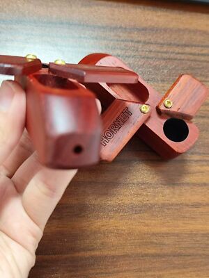 2 Value Set Wooden Pipes 180° Rotating Handmade Wooden Pipe with