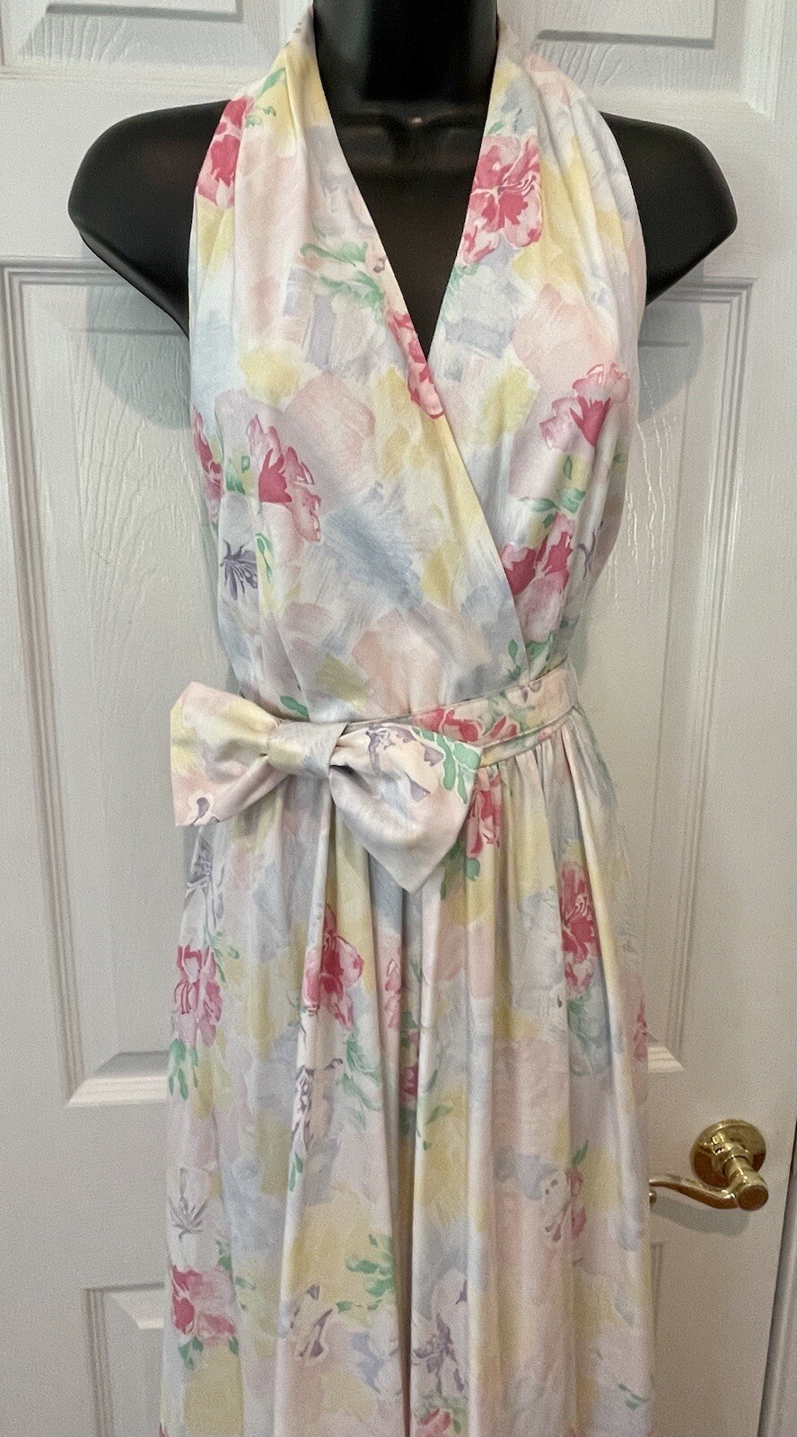 Vintage 70’s  Act 1 New York Floral Long Halter S… - image 2