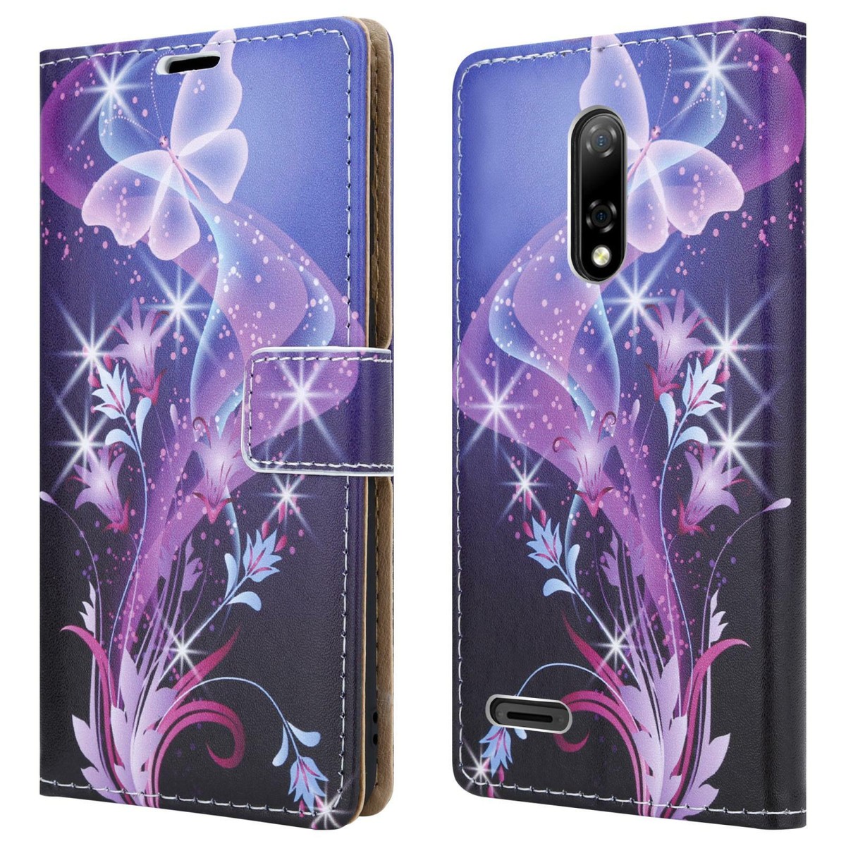 Custodia Portafoglio HualuBro In Pelle PU Per Ulefone Note 8P / Note 8 2020, Flip Cover Magnetica Con Slot Carte E Stand, Rosa - 3