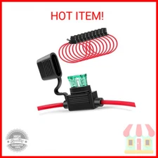 Nilight 10 Pack NI-FH01 Inline Holder 14AWG Wiring Harness ATC/ATO 30AMP Blade