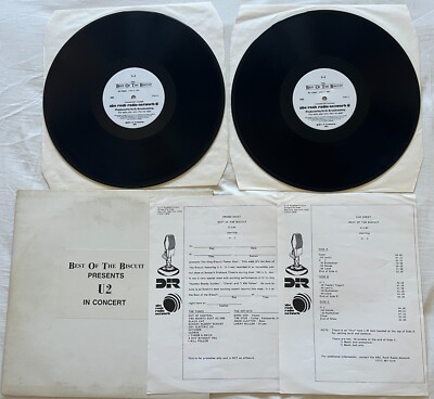 U2 Best of the Biscuit RARE 2LP US Radio Broadcast June 3, 1984 + Cue Sheets!