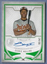 2019 Topps Definitive Collection Rookie Autograph Green Cedric Mullins Auto #/25