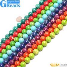 14mm Sea Sediment Jasper Gemstone Round Loose Beads For Jewelry Making 15" GB