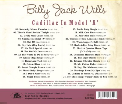 Billy Jack Wills - Cadillac In Model 'A' - Gonna Shake This Shack