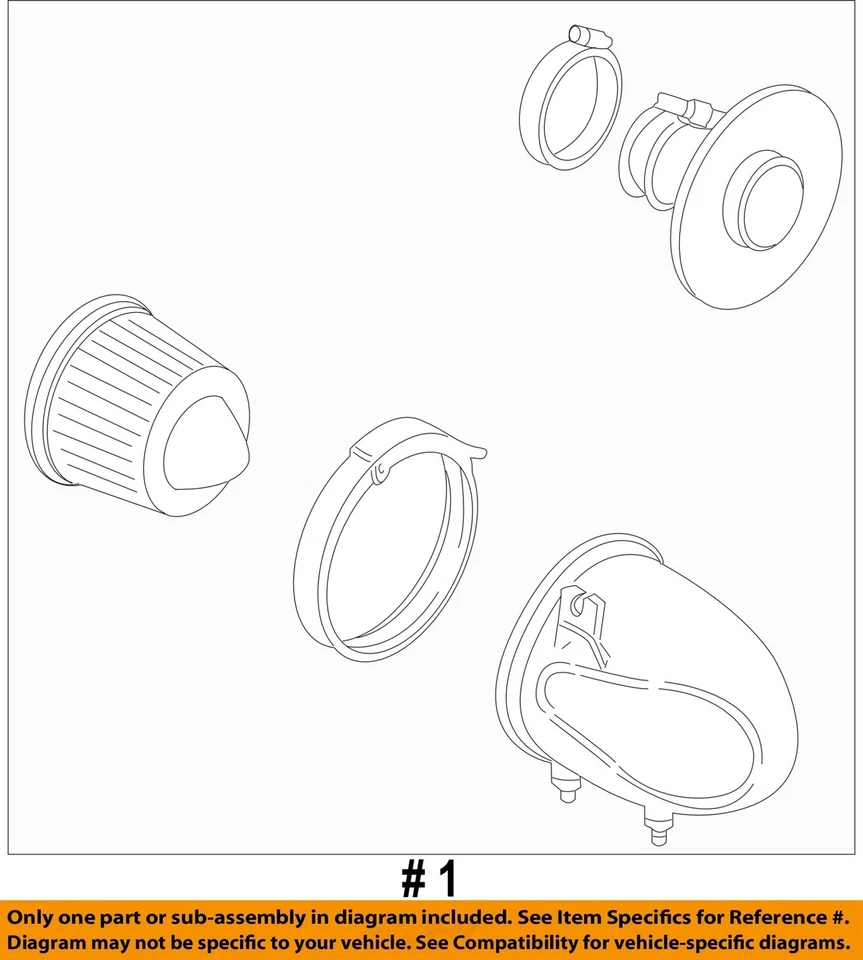 Conjunto de filtro de aire usado se adapta a: Ford Mustang 2001 8 cilindros grado A Foto 3 de 4