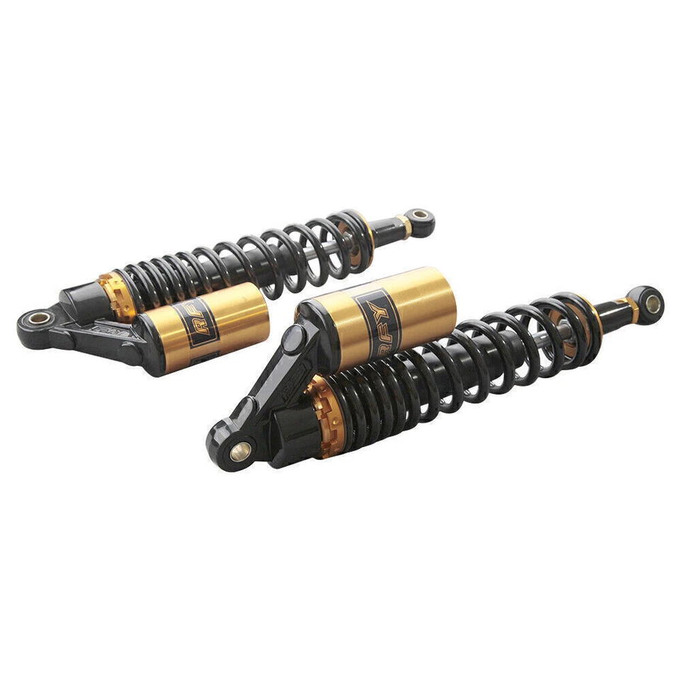 400mm Motorcycle Rear Air Shock Absorbers For Yamaha YFZ 450 Banshee Gold Black Foto 2 de 4