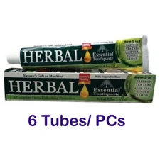 6 Tube HERBAL Toothpaste 5 in 1 Essential 100% Fluoride Free & Vegetable Base