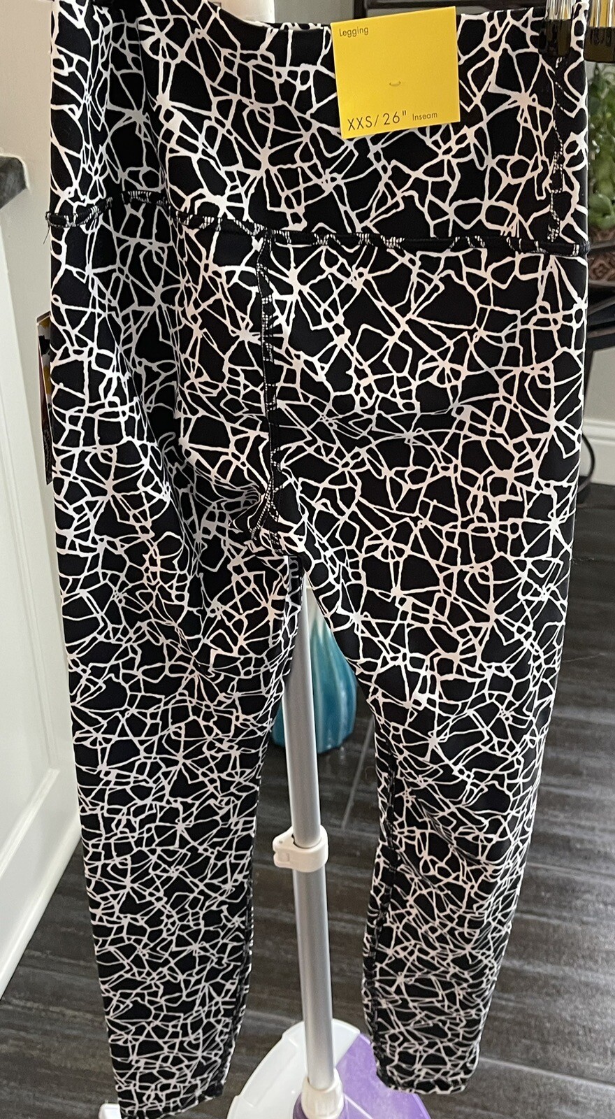Diane Von Furstenberg For Target Cracked Glass B/W Leggings XXS New Tag Sold Out image 2