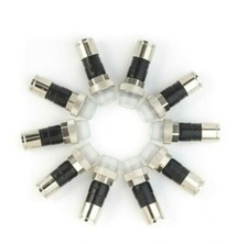 10 x RG6 Male Coax F Cable Compression Connectors Outdoor Fitting  Weather Seal