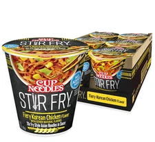 Cup Noodles Stir Fry Noodles in Sauce, Fiery Chicken, 2.96 Ounce (Pack of 6) ⭐️⭐
