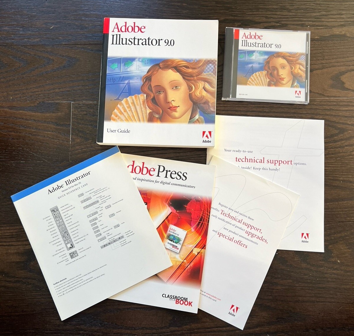 Adobe Illustrator 9.0 Macintosh CD w/ Serial Number User Guide