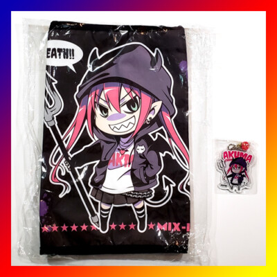 DEATH 13 AKUMA-CHAN Anime HOODED TOWEL Set KEYCHAIN CHARM Sekihiko Inui COMIKET 