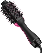 Revlon One-Step Volumizer Hair Dryer Hot Air Oval Brush, Black & Pink, RVDR5222
