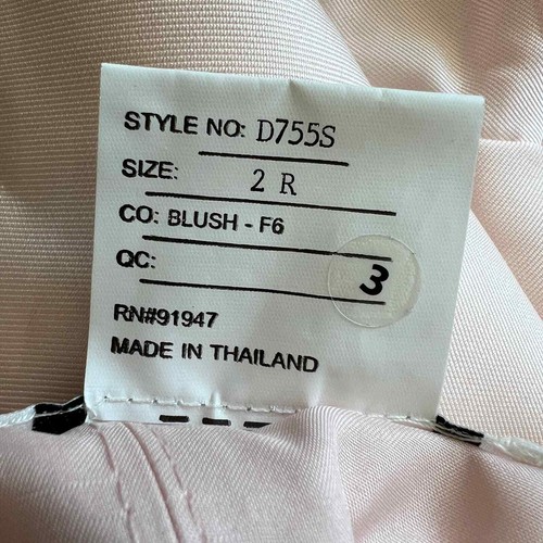 Alfred Sung Dress Size 2 Twill Sweetheart Neck Blush D755S - Picture 8 of 16
