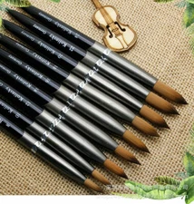Acrylic Kolinsky Nail Brushes Sizes 8-24 Nail Art Brush Black Petal