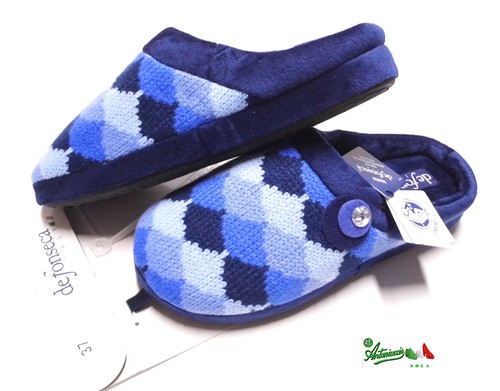 DEFONSECA Ciabatte pantofole donna cotone punta chiusa gomma CLASS D83
