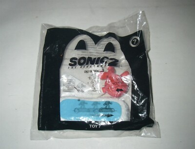 SONIC THE HEDGEHOG 2 KNUCKLES TOY 7 MCDONALDS TOY NEW