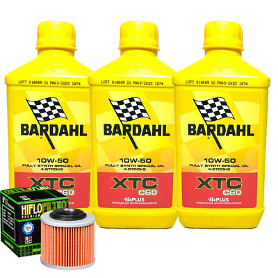 Set Service Bardahl Öl XTC 10W50+ Filter Für Muz � 500 Silber Star � 1995>1998