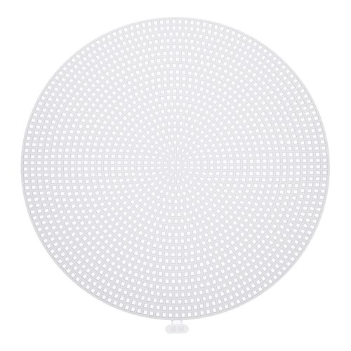 10pcs 7" Plastic Mesh Canvas Sheet 13 Count Round Blank Canvas White