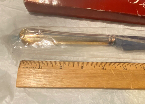 GORHAM HERITAGE SERRATED CAKE KNIFE SILVERPLATED HANDLE New in Box - Picture 11 of 14