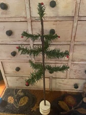 Vintage 18" Feather Tree Style Table Top Christmas Tree