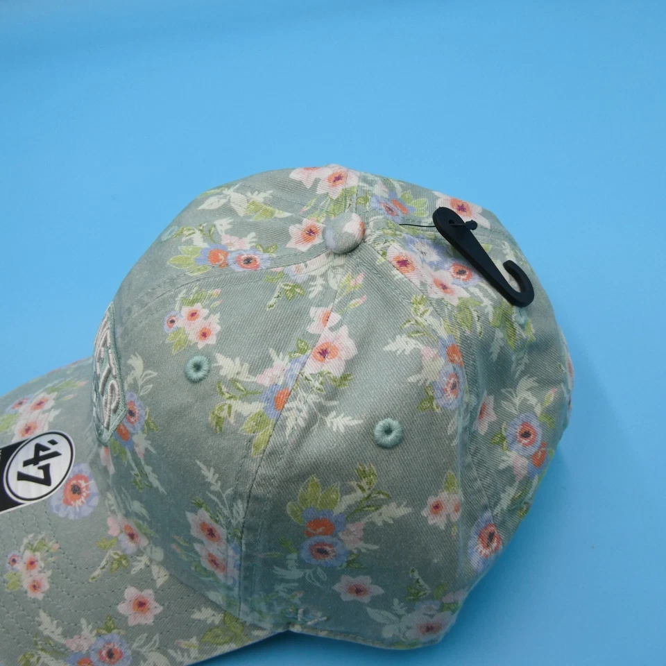 Brooklyn Nets Hat Mens Strap '47 Brand Green Floral Cap Basketball NBA Team New - Image 4 of 4