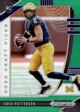 SHEA PATTERSON 2020 PANINI PRIZM DRAFT PICKS PRIZMS GREEN RC WOLVERINES QZ