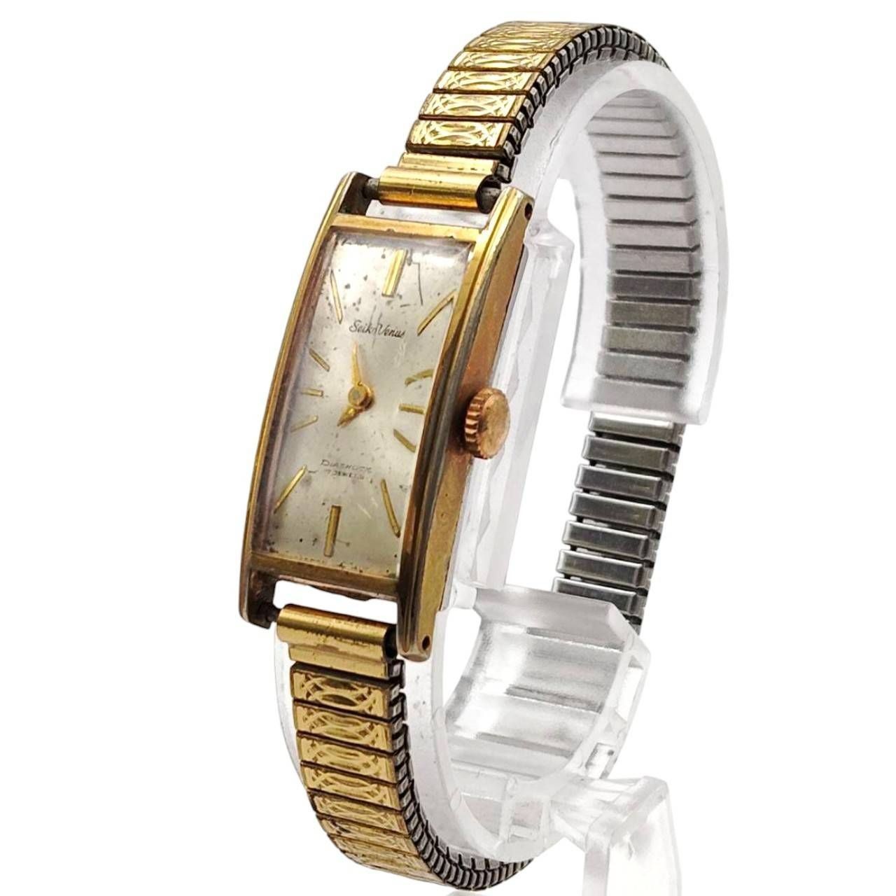 SEIKO Venus Hand-Wound Square Watch Antique Vintage 1… - Gem