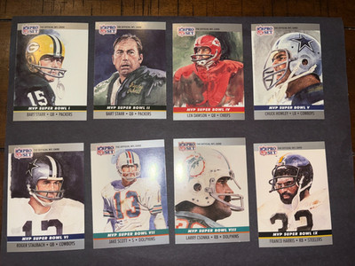 1990 PRO SET SUPER BOWL MVP COLLECTIBLE INSERT FOOTBALL CARDS YOU CHOOSE NFL