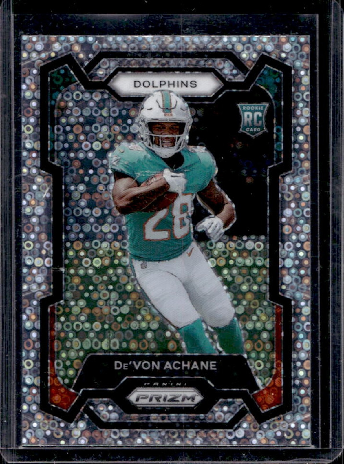 2023 Panini Prizm De'Von Achane RC No Huddle Rookie #365 Dolphins