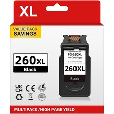 1PK PG-260XL Black Ink Cartridge For Canon 260XL Ink PIXMA TS5320 TS6420 TS6420a