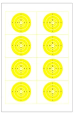 25 Paper Shooting Targets Range Gun Pistol  Rifle Sighting Circle Targets 23x35