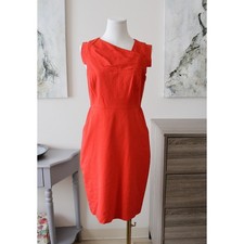 J.Crew Red Cotton Fitted Sheath Dress size 4