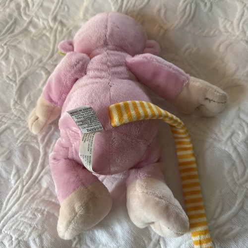 Baby Ganz Collection Mason Monkey Pink Orange Yellow Stripes 9” Plush BG3035 - Picture 2 of 2