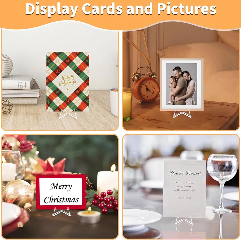 Paquete de 30 mini soportes de exhibición de acrílico transparente Foto 4 de 4