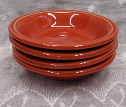 Lot/4 HLC FIESTA Fiestaware 5.25" Fruit Dessert Bowls ~ PAPRIKA