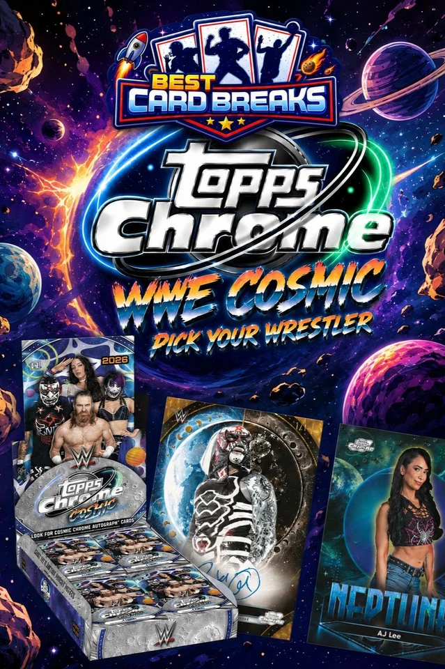 2026 Topps Chrome Cosmic WWE 8 Box Case Break Pick Your Wrestler!