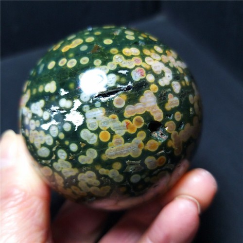 RARA 283,8G Sfera di diaspro oceano orbicolare lucida naturale Reiki guarigione CB1148 - Foto 19 di 22
