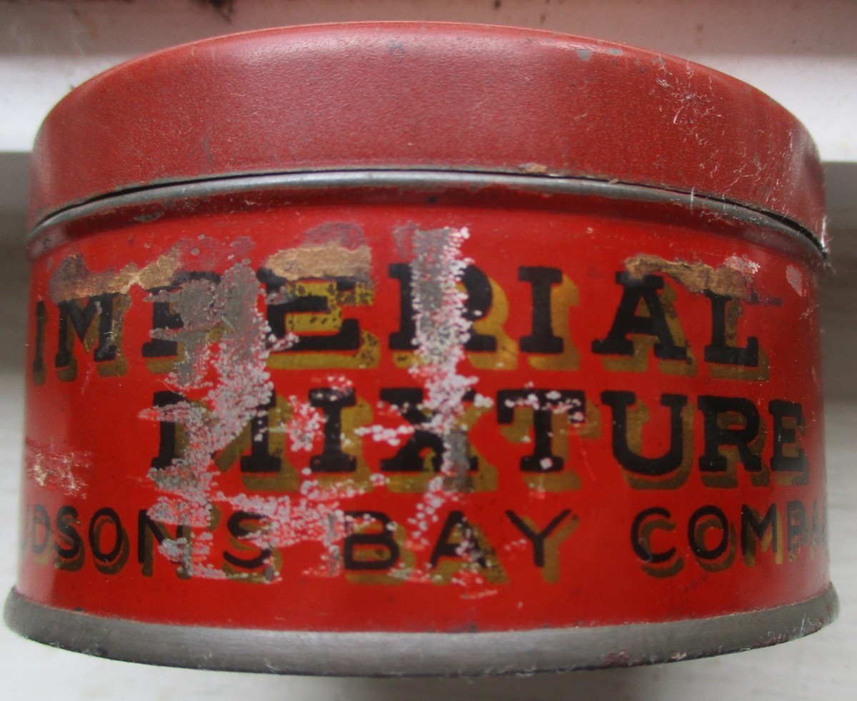 hudson bay tobacco tin ANTIQUE VINTAGE HUDSON'S BAY IMPERIAL MIXTURE TOBACCO TIN