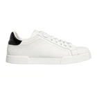 DOLCE & GABBANA Shoes White Black Portofino Leather Sneakers EU43 / US10 820usd