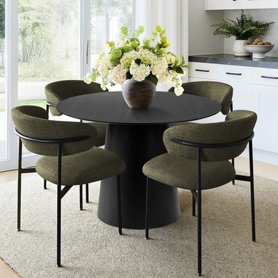 Green 2/4/6 Upholstered Armchairs for Dining Room Modern Side Chairs Metal legs