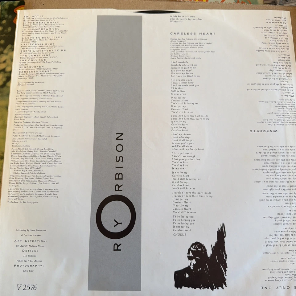 Roy Orbison - Mystery Girl (1989) Vinyl LP V 2576 UK - Image 4 of 4