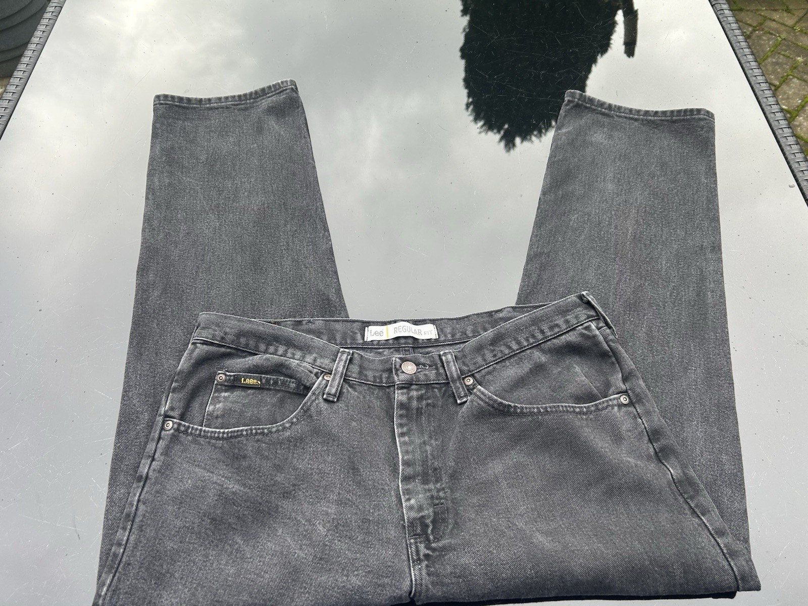 Lee Regular Fit Jeans Waist Size 36in Inside Leg 29in 100% Cotton In Black thumbnail 7