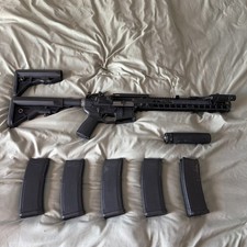 KWA Radian PTS 1 Gas Blow Back Airsoft AR-15 Style Rifle With Accessories