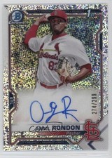 2021 Bowman Chrome Prospect Speckle Refractor 274/299 Angel Rondon Auto 4n0